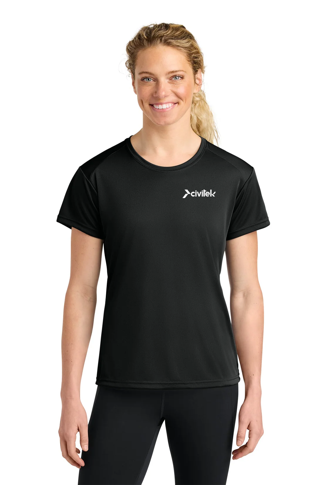 A4 Women’s Cooling Performance Short Sleeve Tee, Black [FCCC/Civitek]