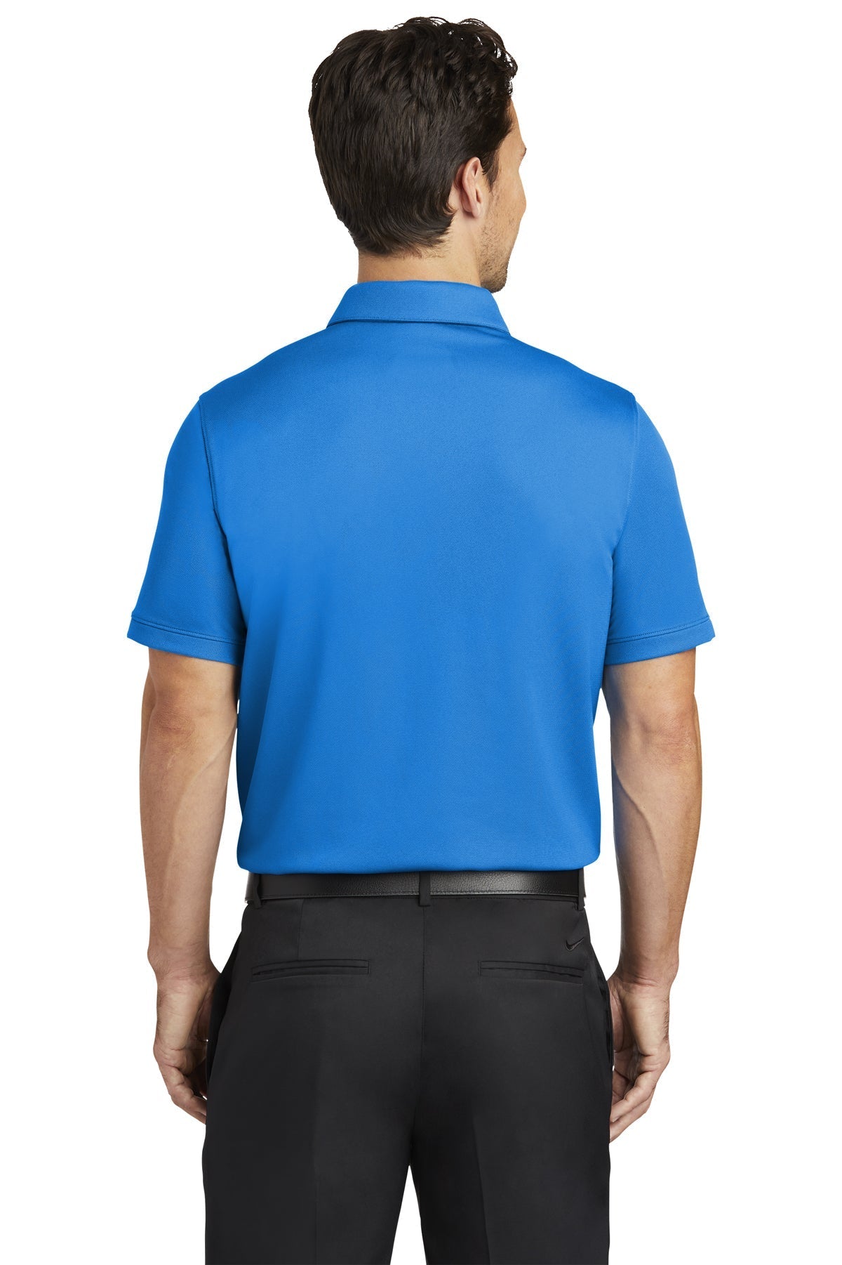 Nike Dri-FIT Icon Pique Modern Fit Custom Polos, Light Photo Blue [Team Travel Source]