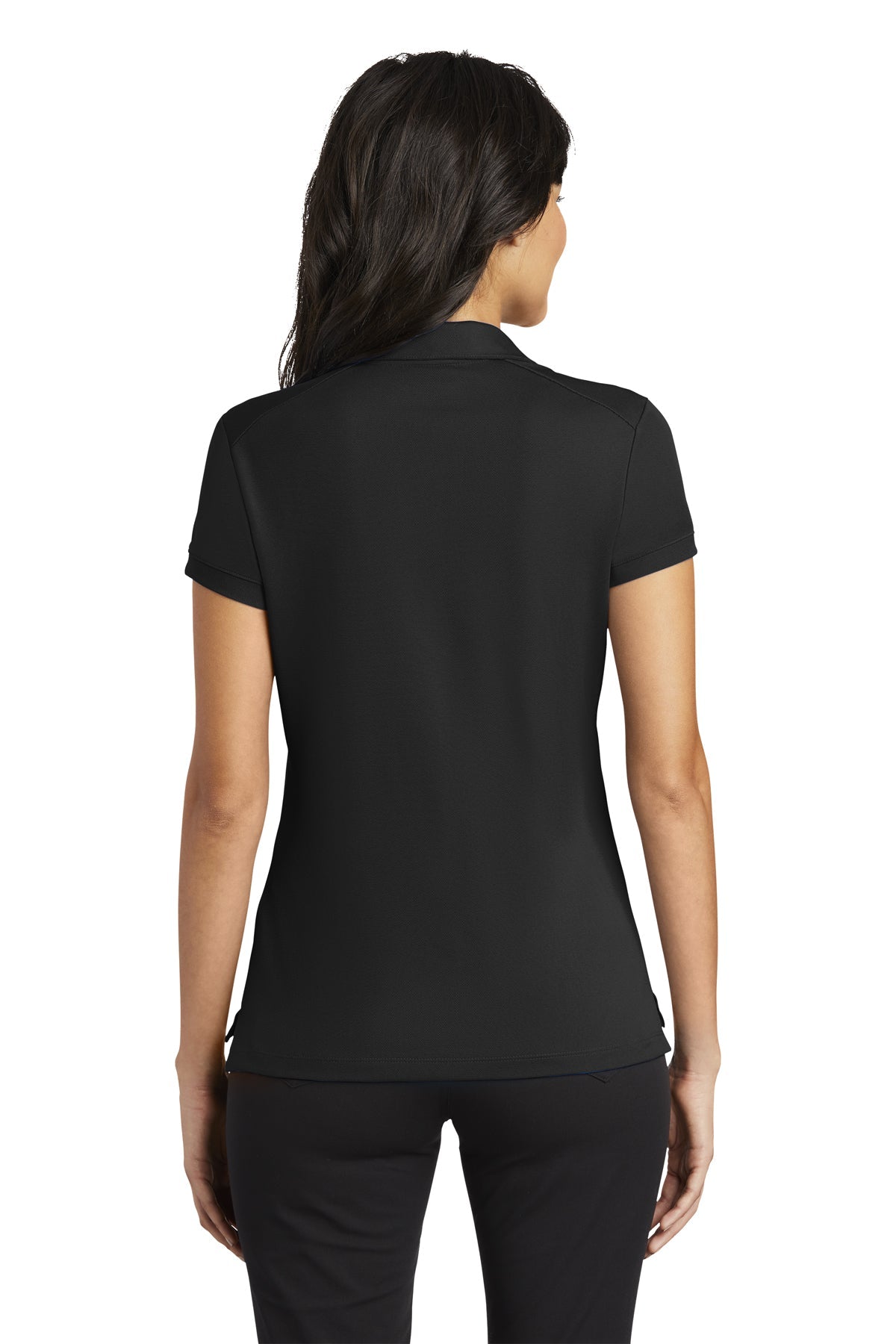 Nike Ladies Dri-FIT Icon Pique Modern Fit Custom Polos, Black [Calvada Surveying Inc]