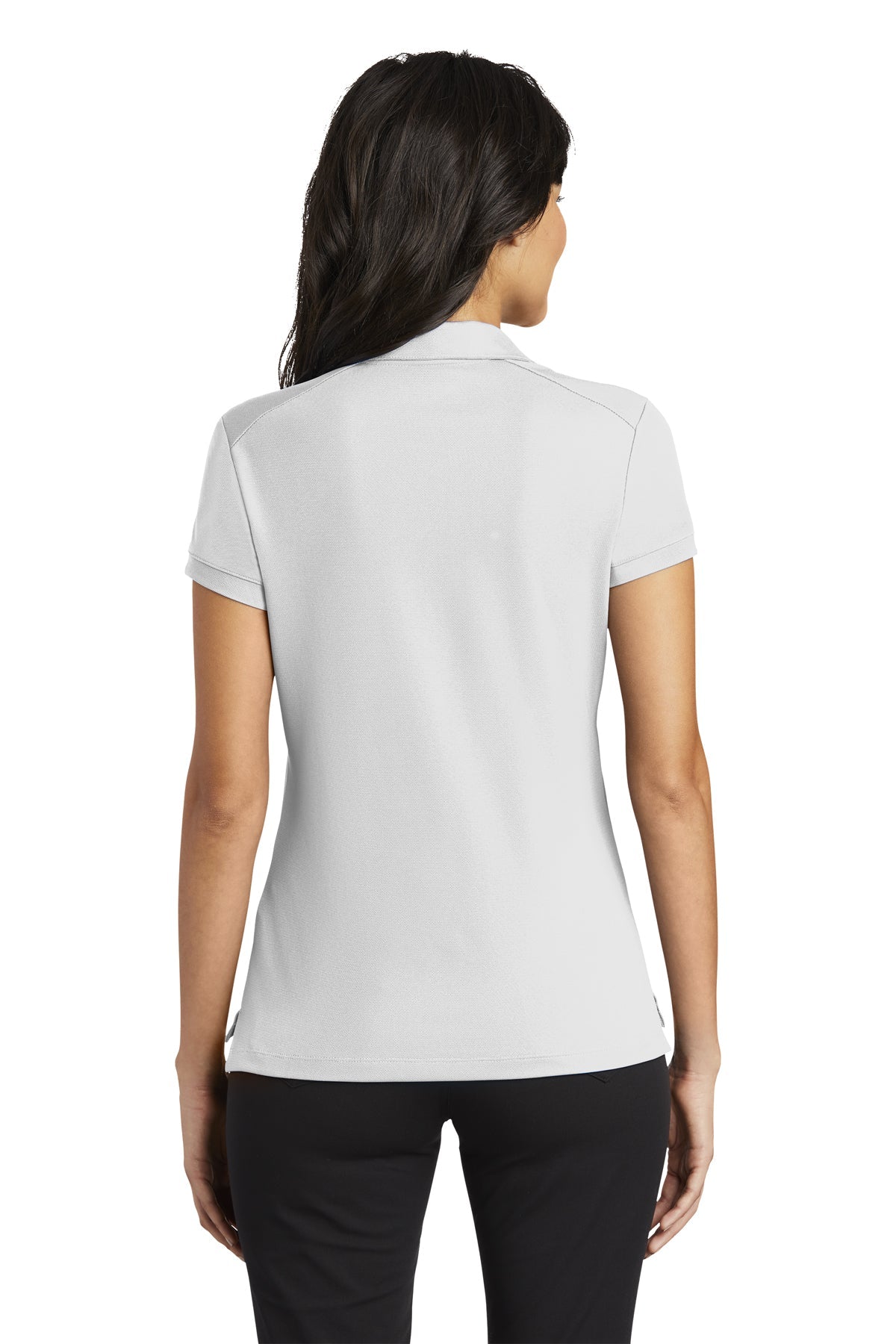 Nike Ladies Dri-FIT Icon Pique Modern Fit Custom Polos, White [Calvada Surveying Inc]