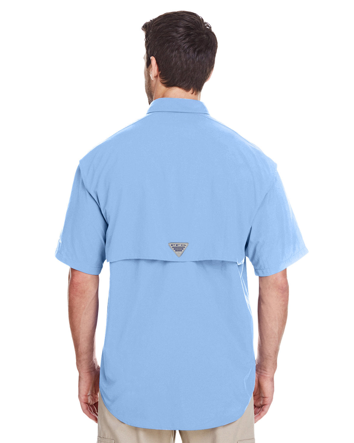 Custom Columbia Mens Bahama Short-Sleeve Shirt, Sail