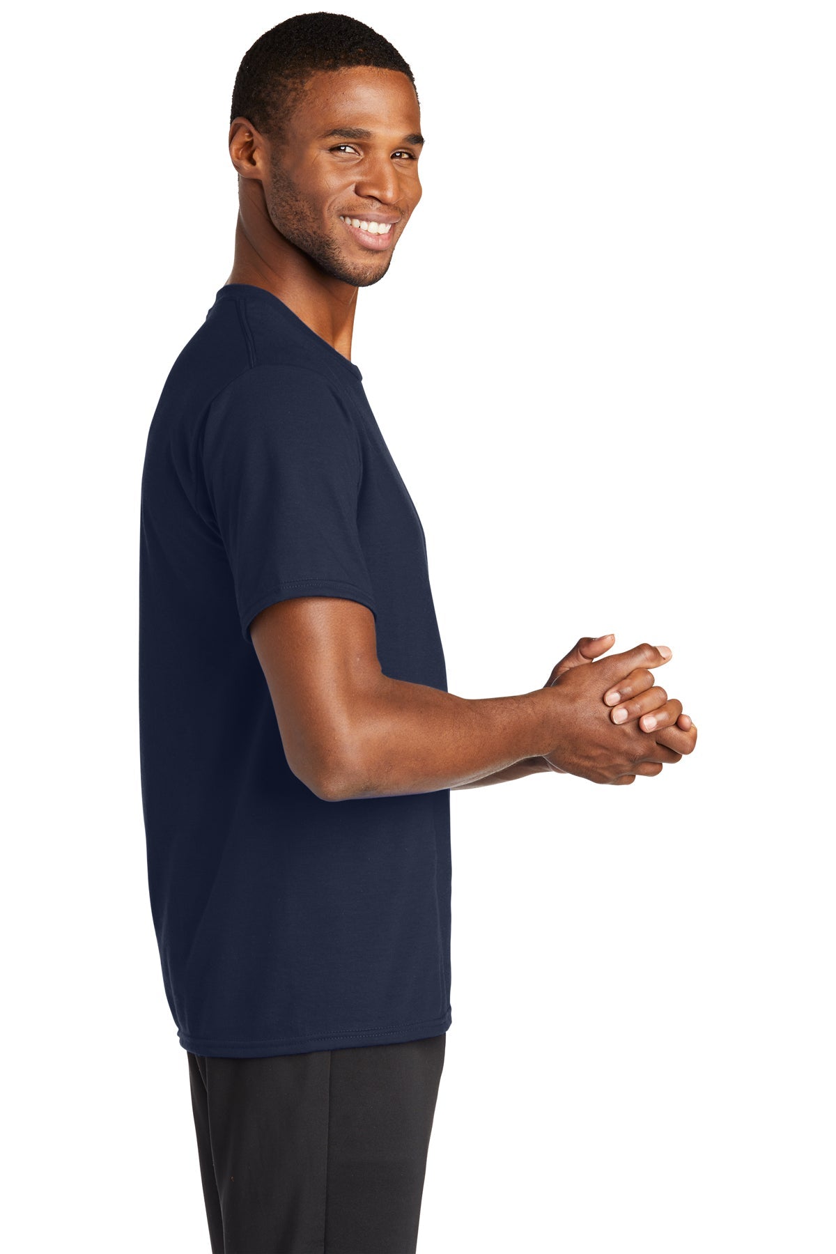 Port & Company Performance Branded Blend Tee's, Deep Navy [Powell's Plumbing LLC]