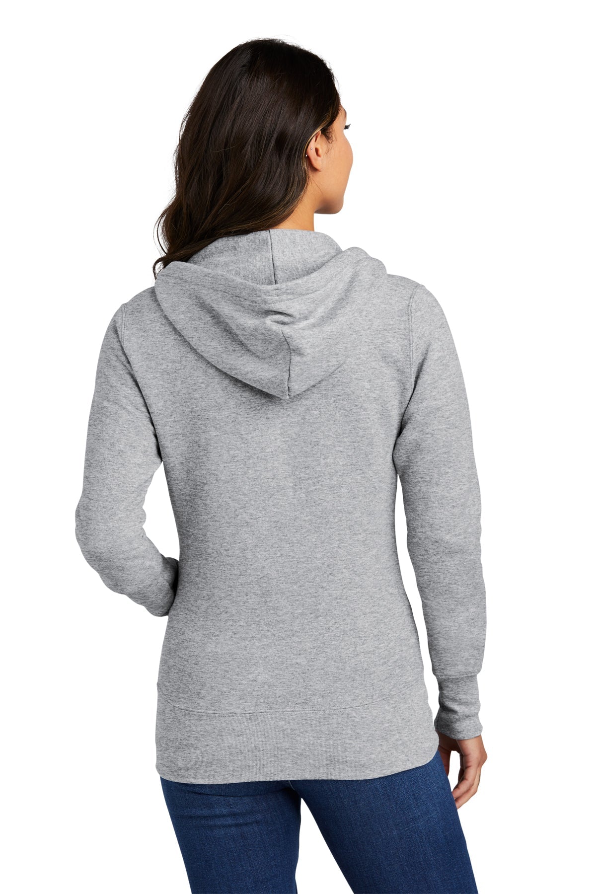 Port & Company Ladies Core Fleece Branded Zip Hoodies, Athletic Heather [Orpical Technology Solutions]