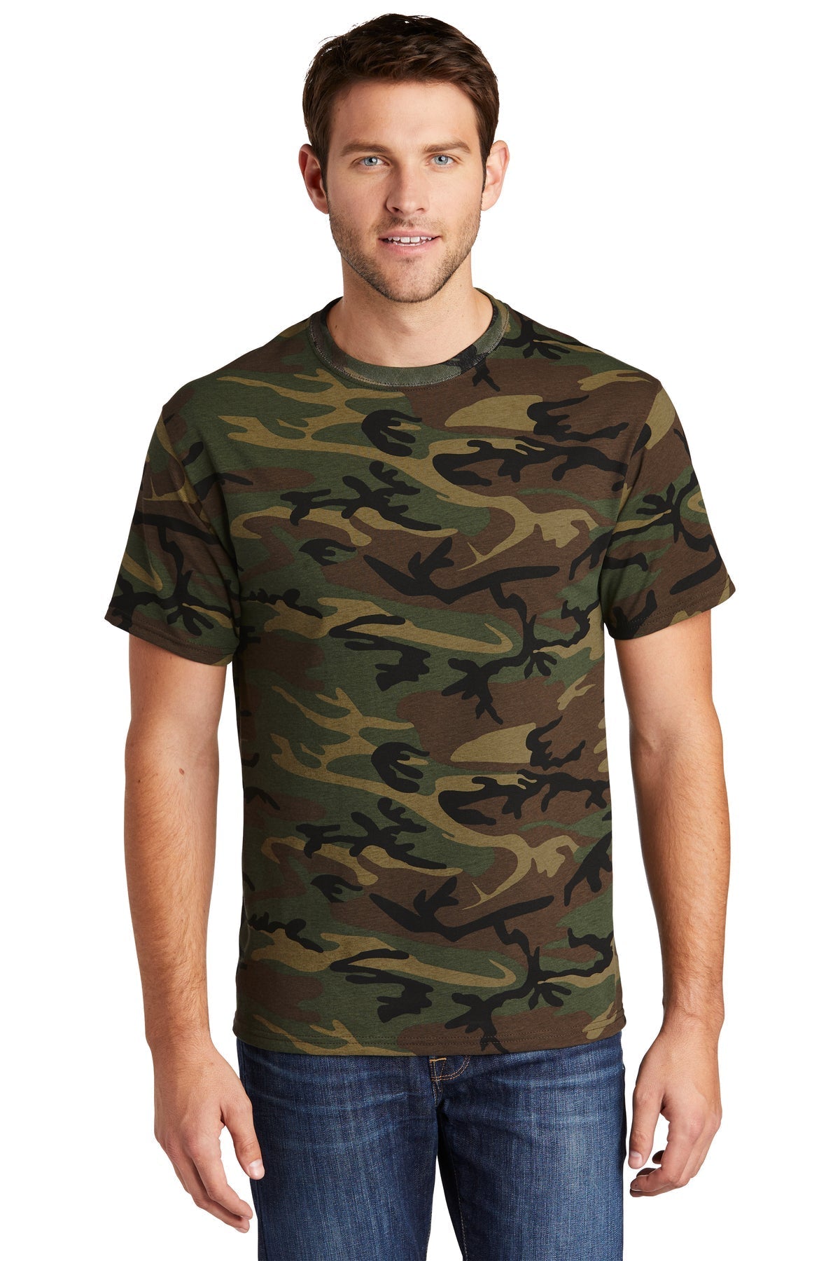 Port & Company Core Cotton Custom Camo Tee's, Military Camo [Milford Mining Company Utah]