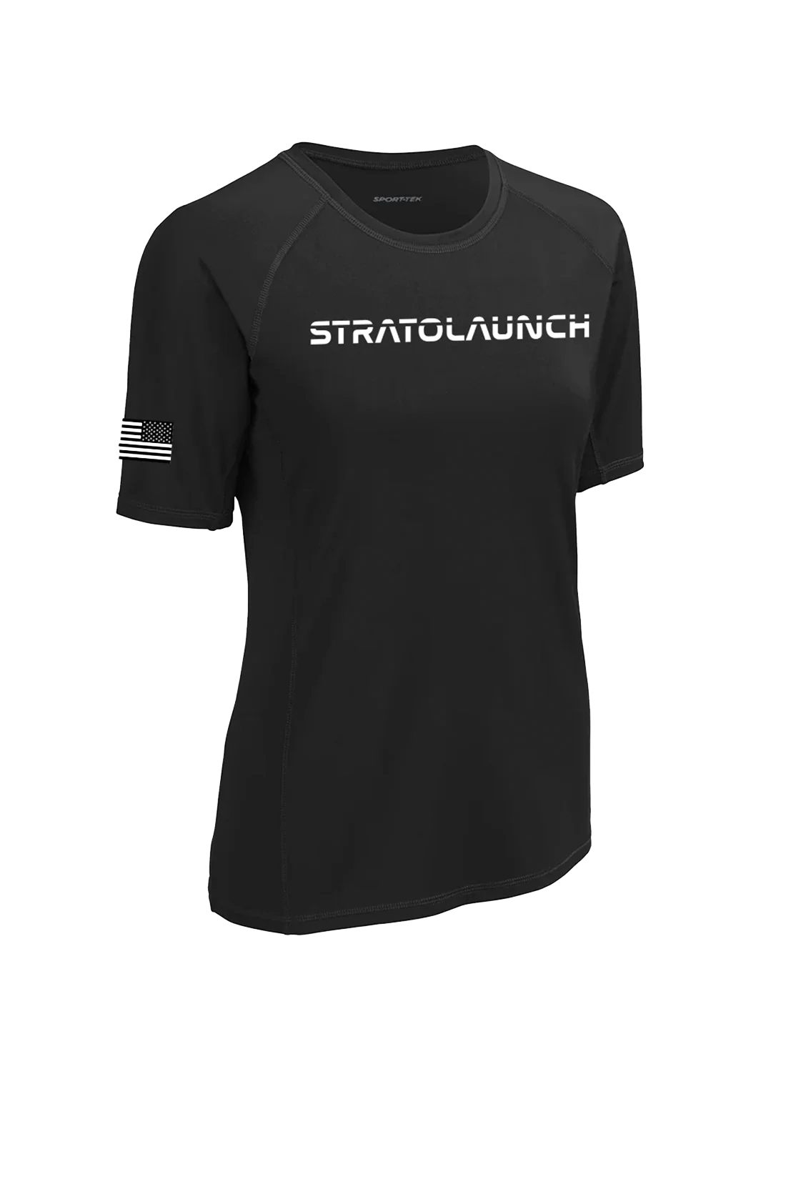 Sport-Tek Ladies Rashguard Tee, Black [Stratolaunch]