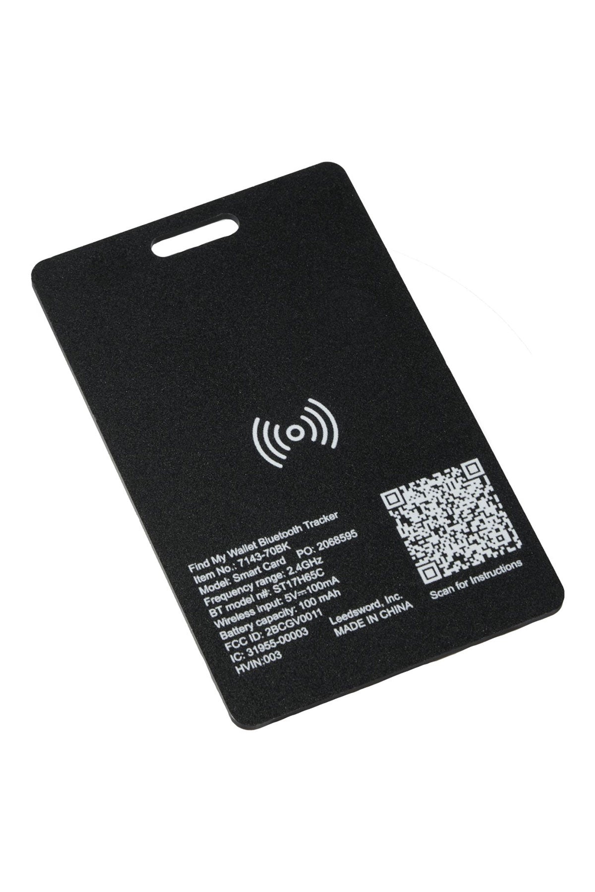 Find My Wallet Custom Bluetooth Tracker, Black