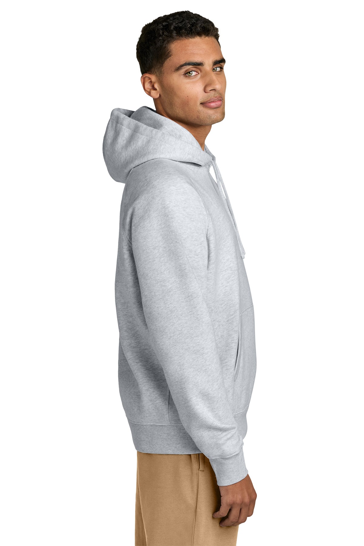 Stanley/Stella Unisex Striker Hooded Custom Sweatshirt, Heather Grey