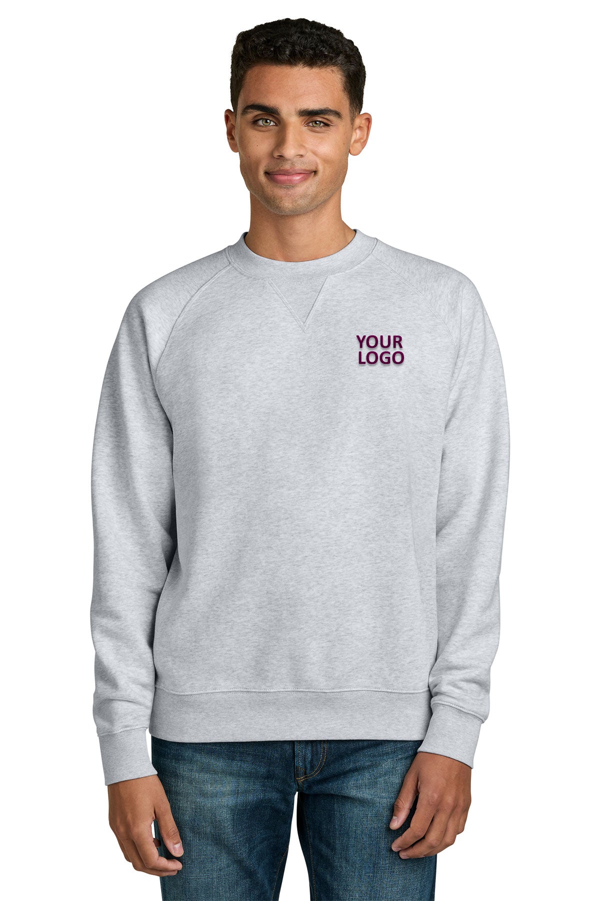 Stanley/Stella Unisex Knoxer Crewneck Custom Sweatshirt, Heather Grey