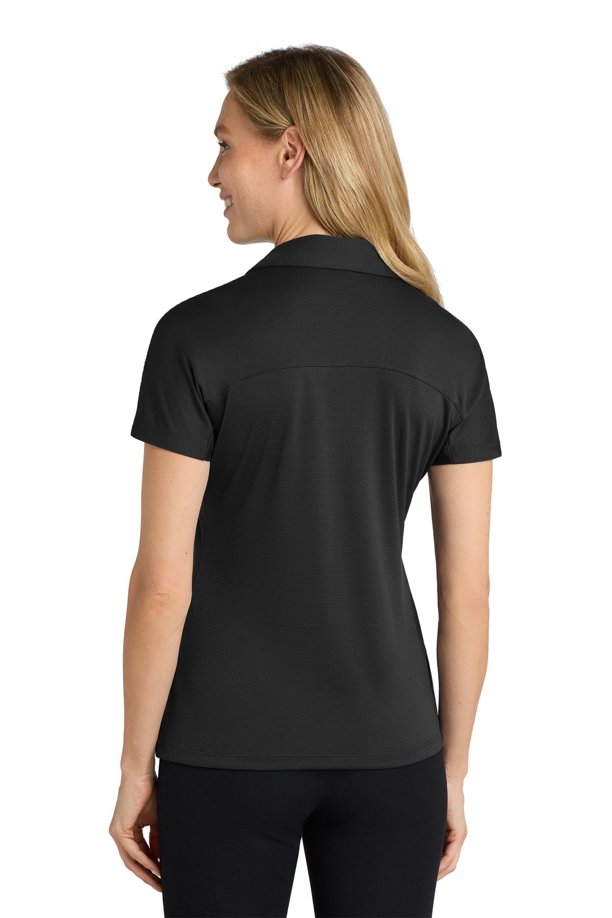Port Authority Women's Crossover Raglan Custom Polos, Black [Elmwood Homes]