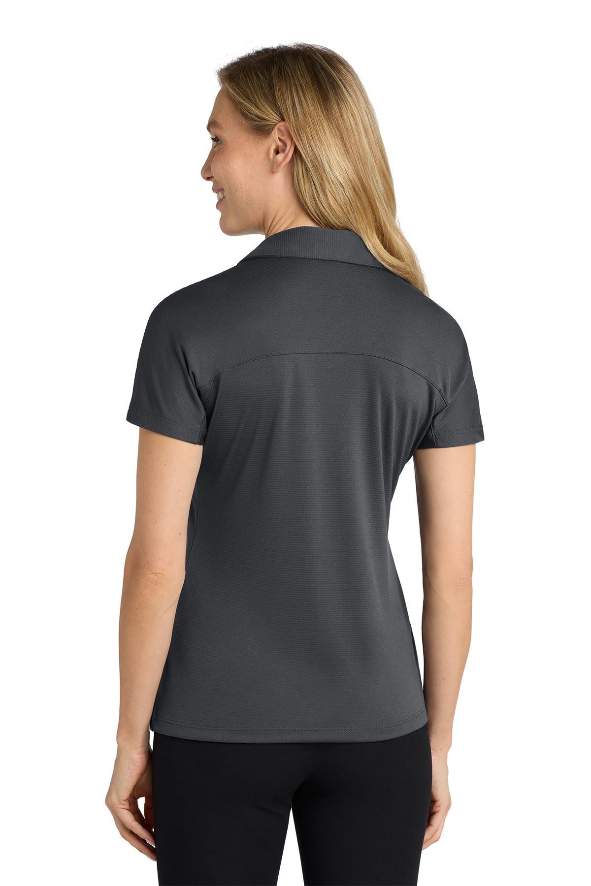 Port Authority Women's Crossover Raglan Custom Polos, Battleship Grey [Executive Construction]