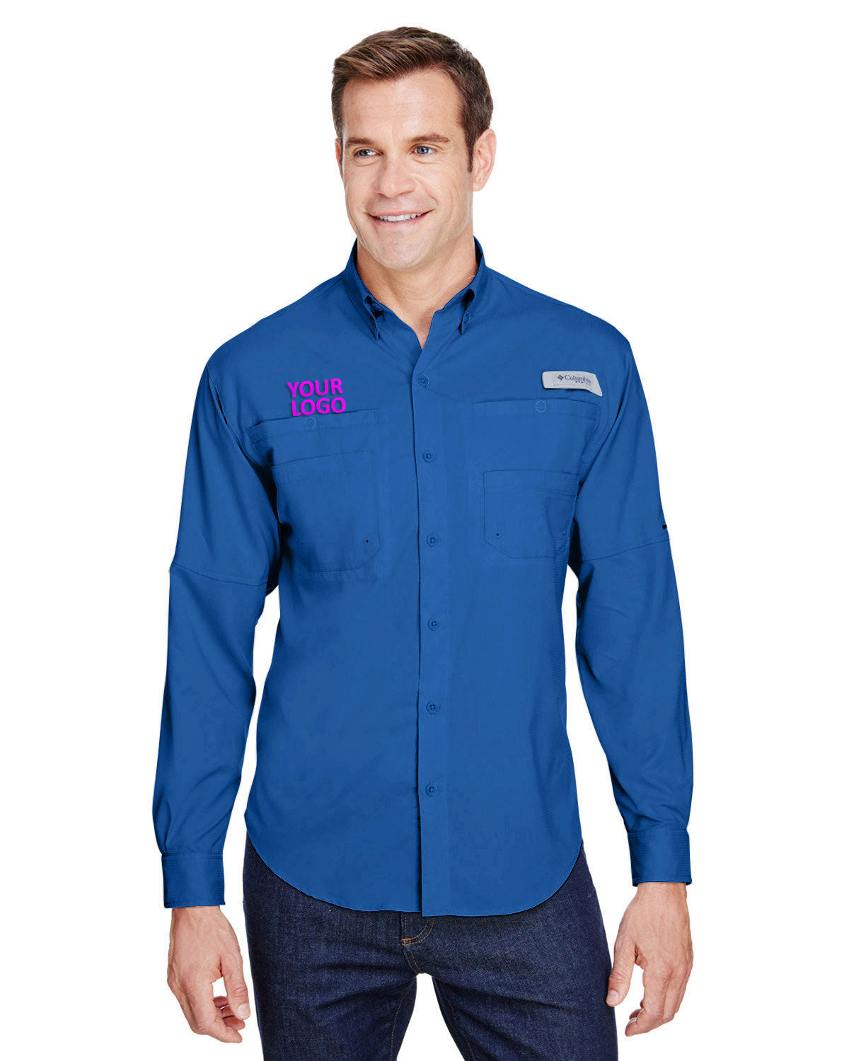 Columbia Tamiami Ii Long Sleeve Shirt, Vivid Blue