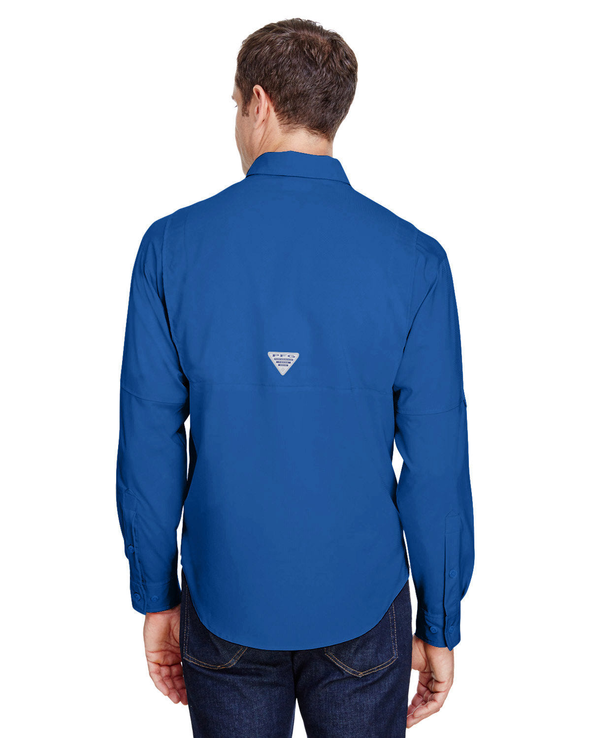 columbia_7253_vivid blue_company_logo_button downs