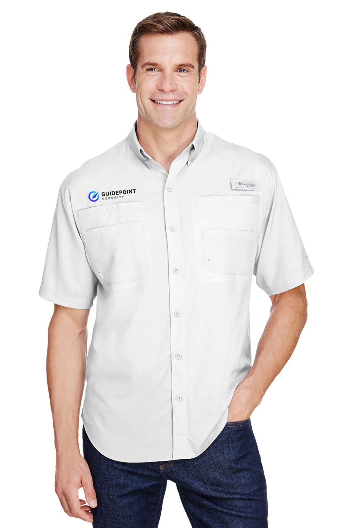 Columbia Tamiami II Short Sleeve Shirt, White [GuidePoint Security]