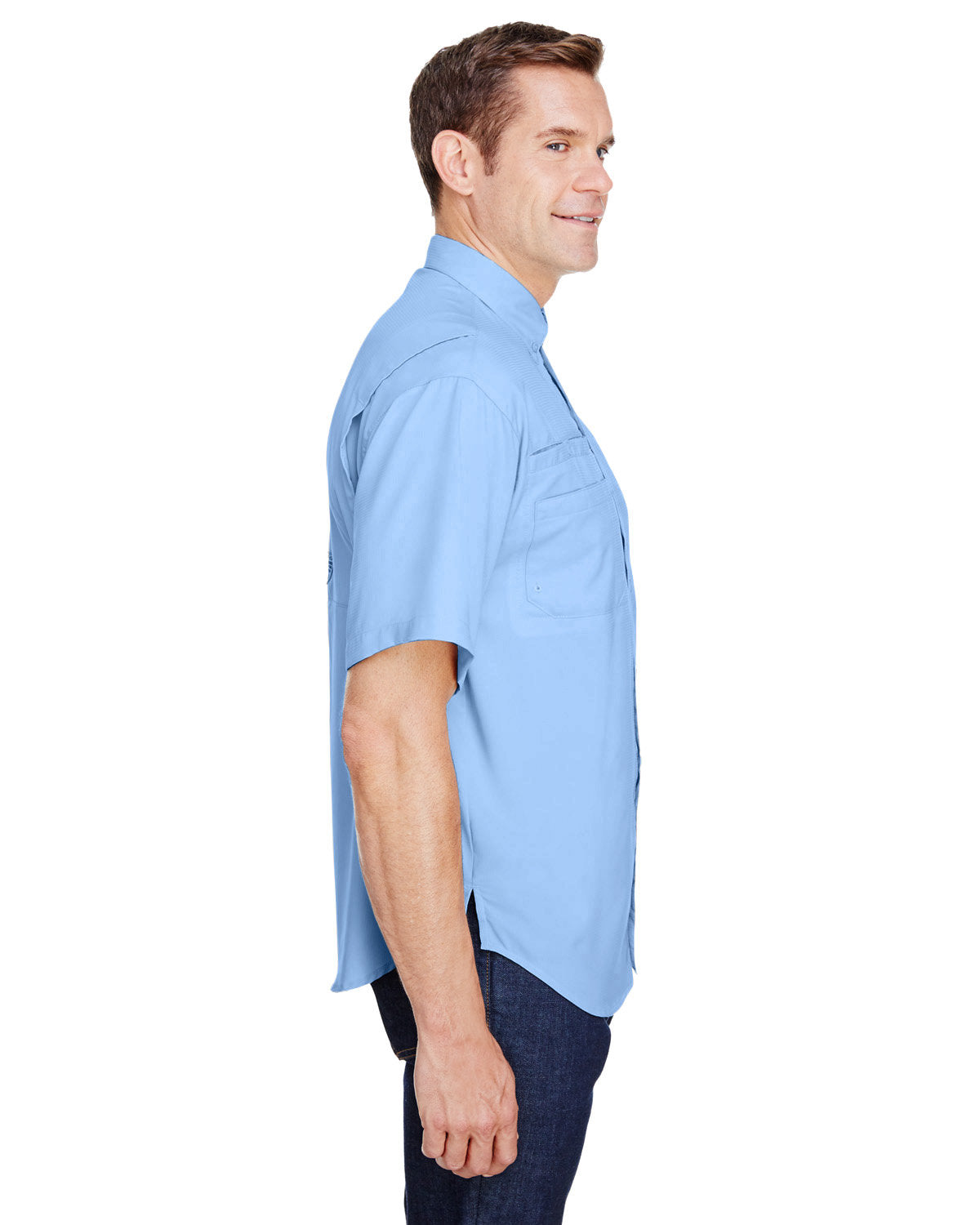 Custom Columbia Mens Tamiami Short-Sleeve Shirt, Sail
