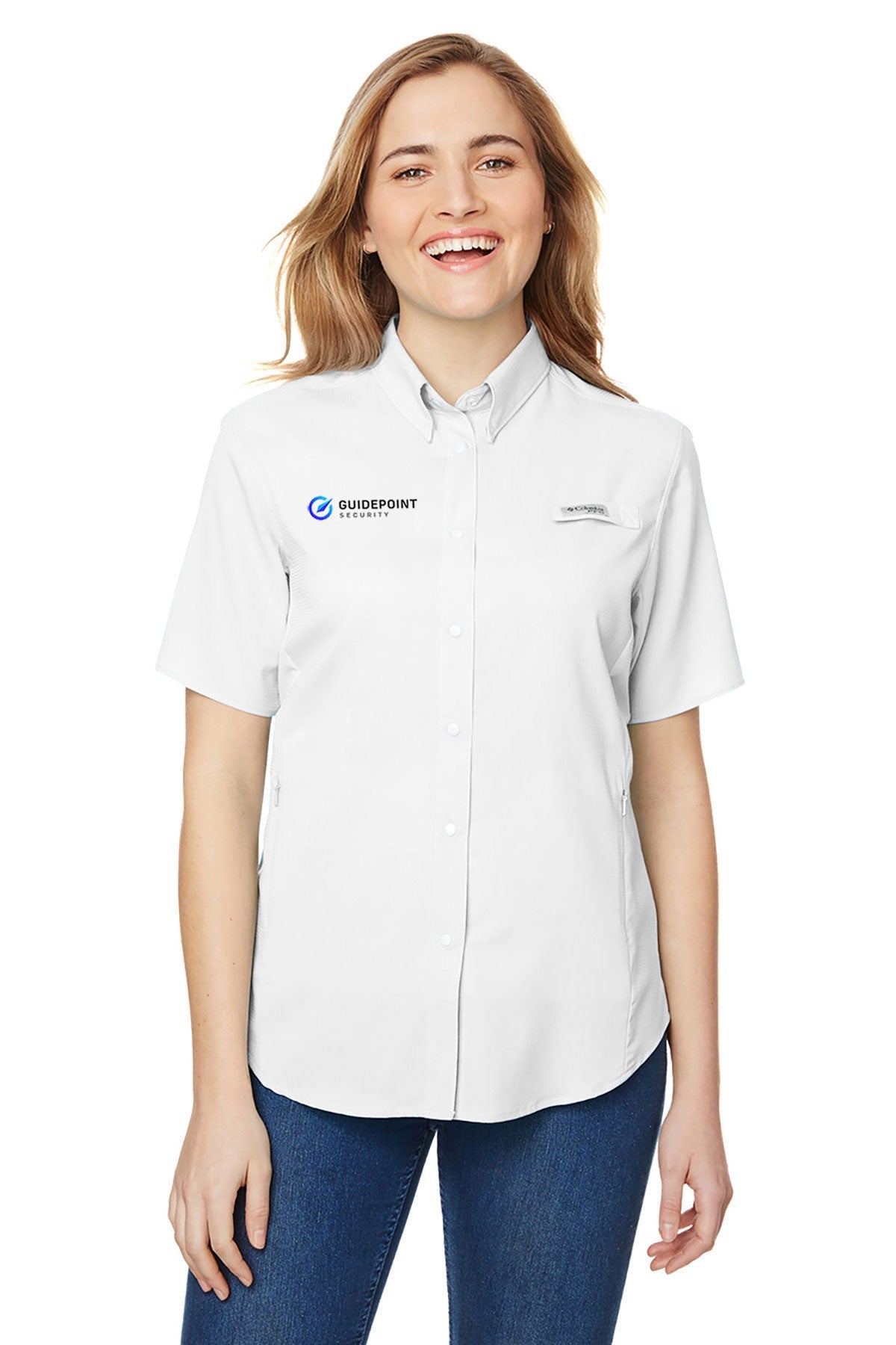 Columbia Ladies Tamiami II Short Sleeve Shirt, White [GuidePoint Security]