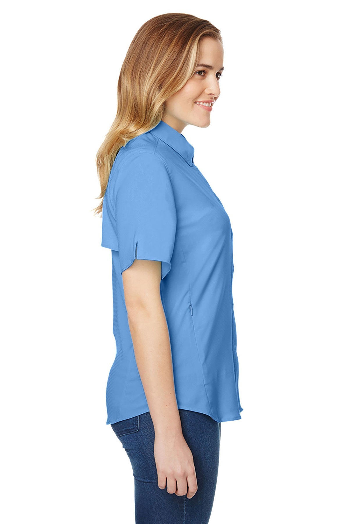 Columbia Ladies Tamiami II Short Sleeve Shirt, Whitecap Blue [GuidePoint Security]