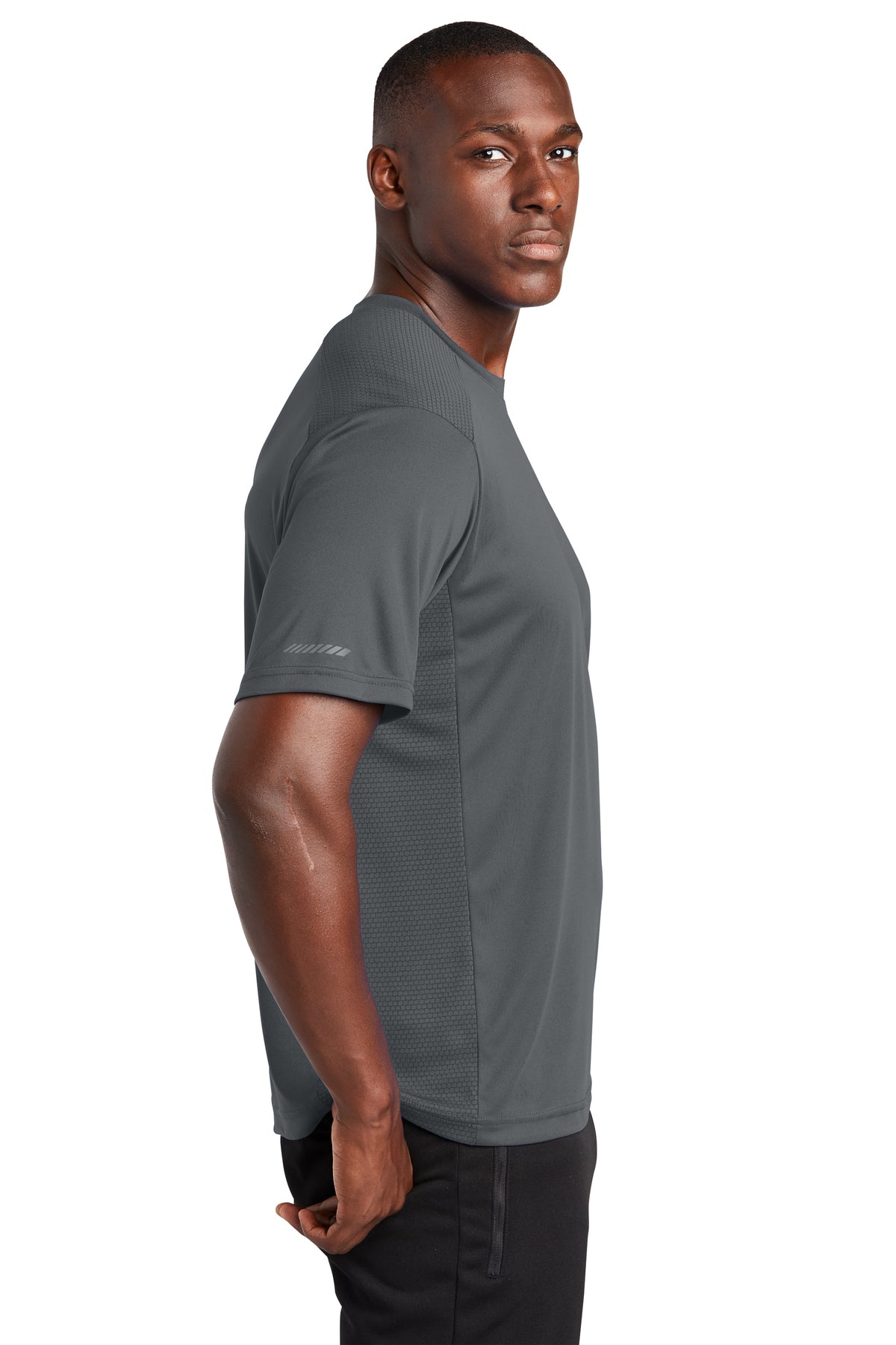 Sport-Tek PosiCharge Custom Elevate Tee's, Iron Grey [Powell's Plumbing LLC]
