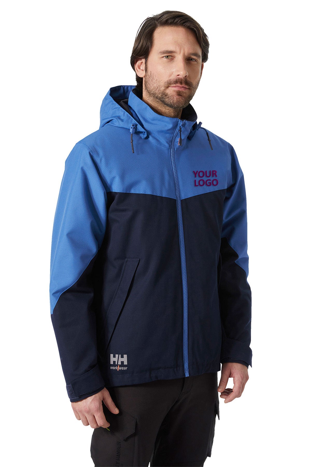 Helly Hansen Mens Oxford Winter Custom Jackets, Navy/Stone Blue