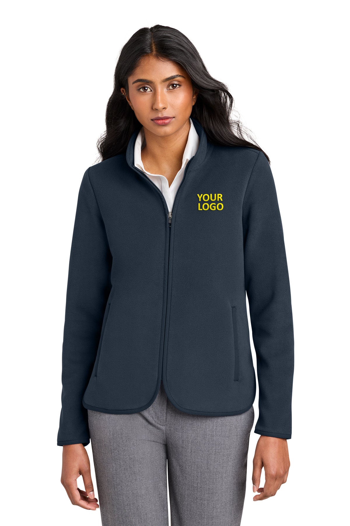 Brooks Brothers Women’s Custom Fleece Jacket, Night Navy