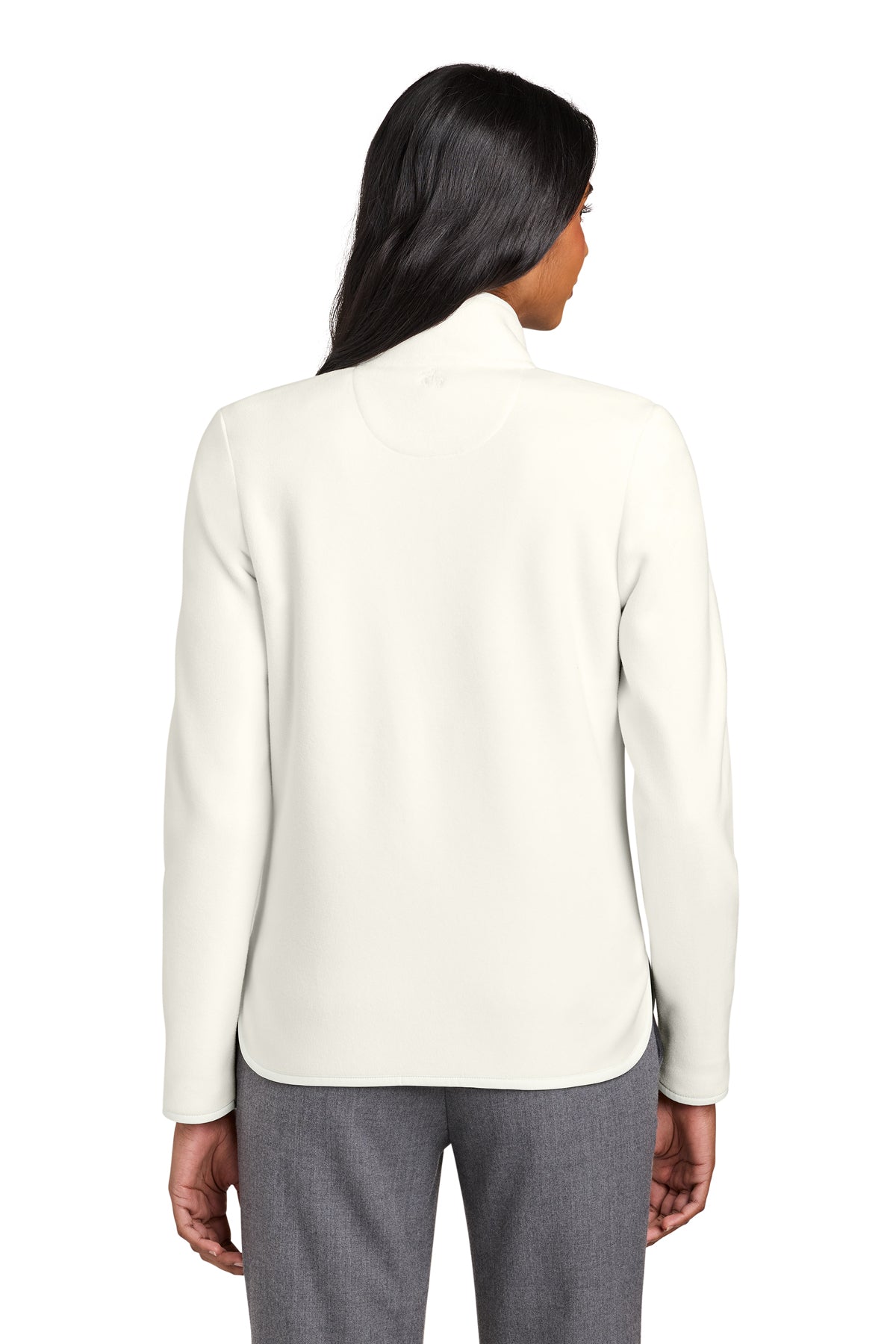 Brooks Brothers Women’s Custom Fleece Jacket, Off White