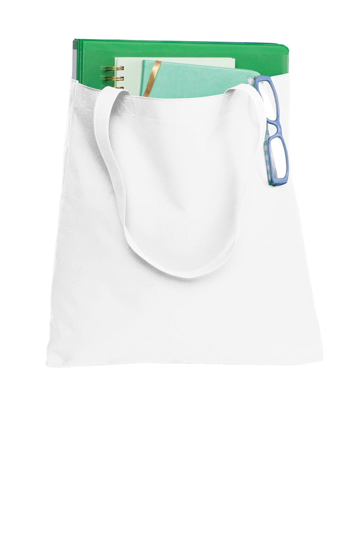 Port Authority Document Custom Totes, White