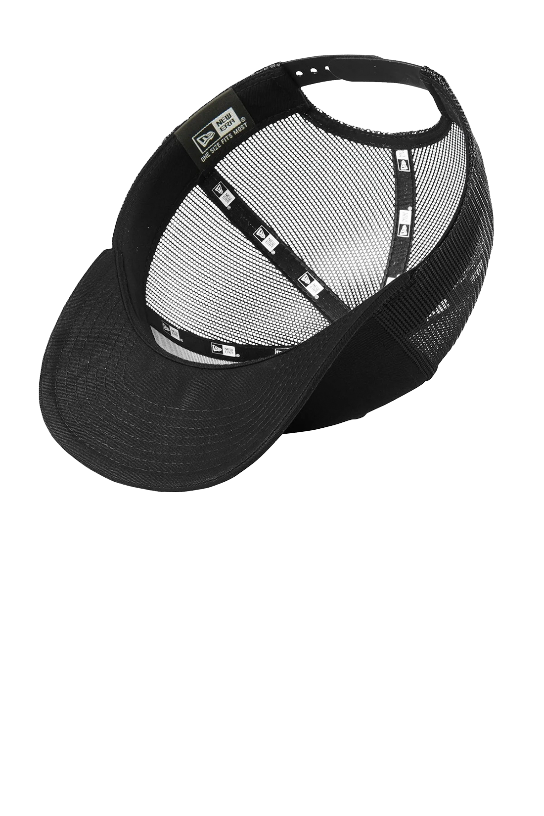 New Era Snapback Low Profile Trucker Cap, Black [Stratolaunch]