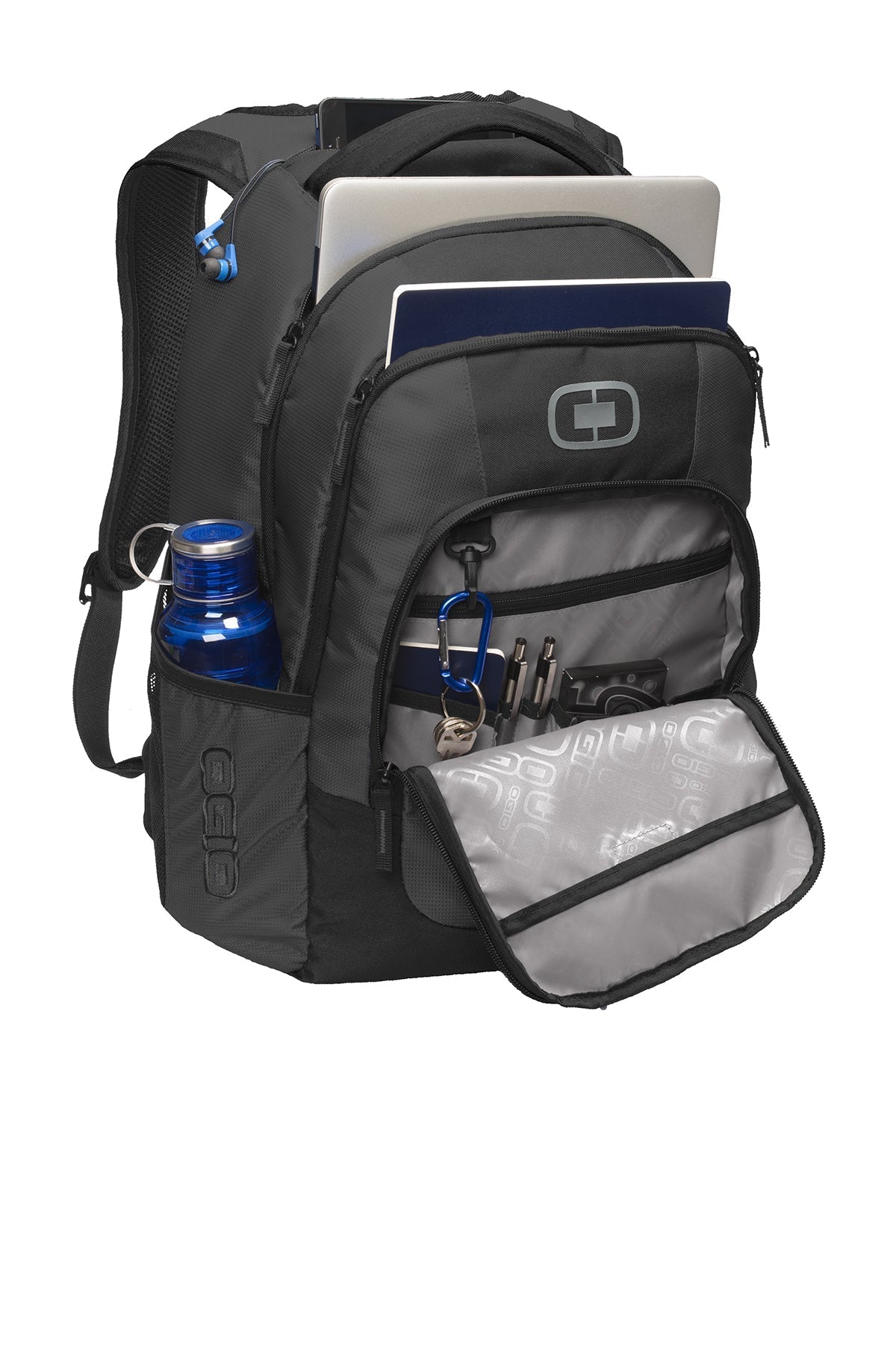 OGIO Logan Customzied Backpacks, Diesel Grey [Olive Crest]