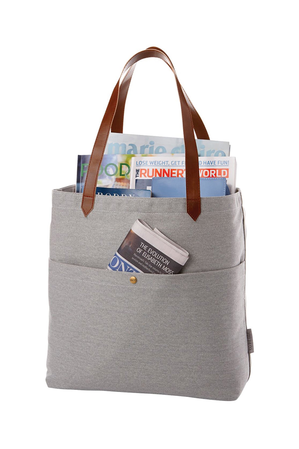 Field & Co 16 oz Cotton Canvas Book Tote, Gray