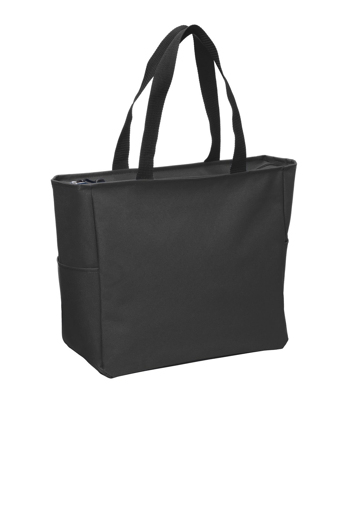 Port Authority Essential Zip Branded Tote, Black [Brown Harris Stevens]