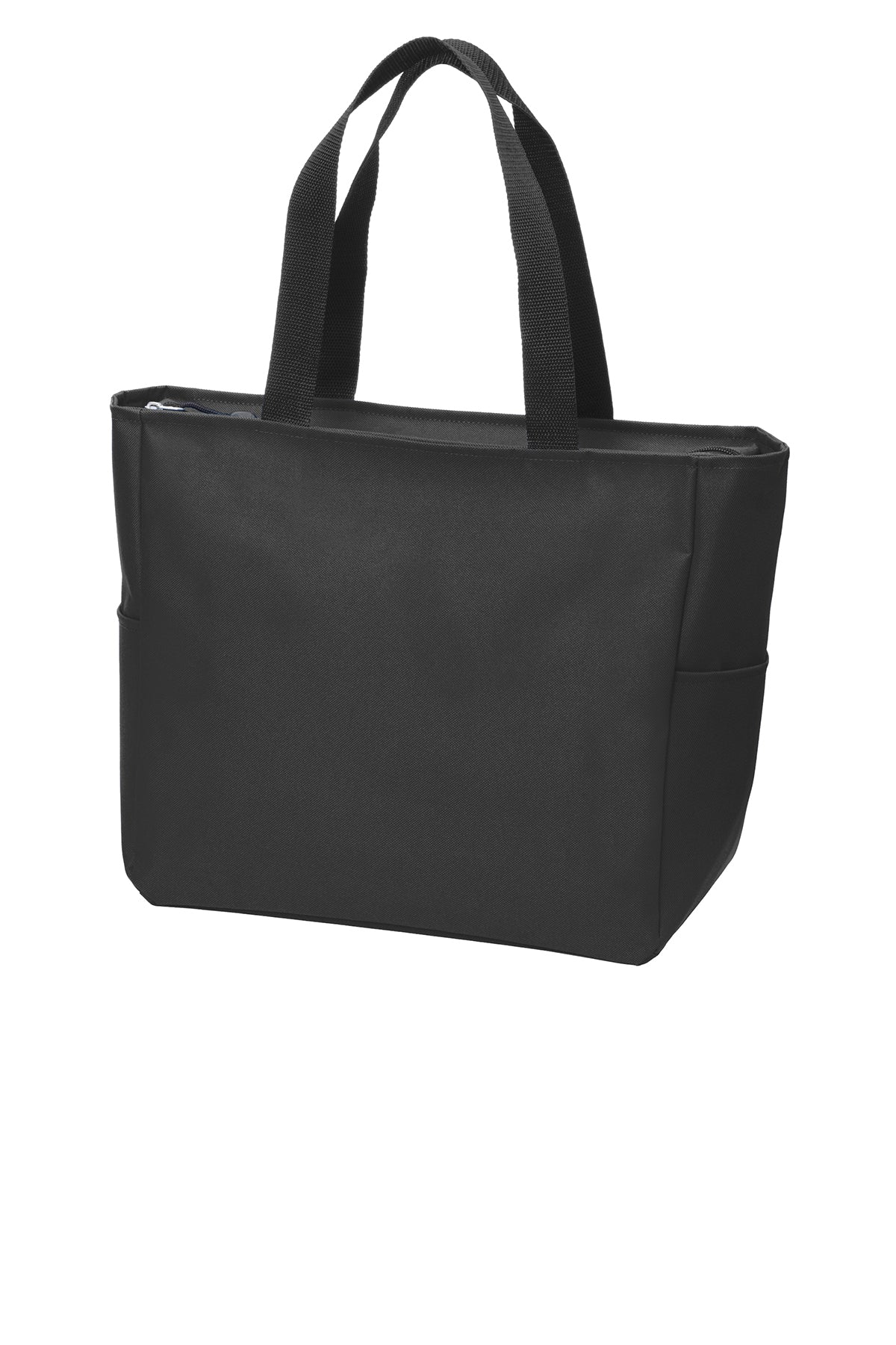 Port Authority Essential Zip Branded Tote, Black [Brown Harris Stevens]