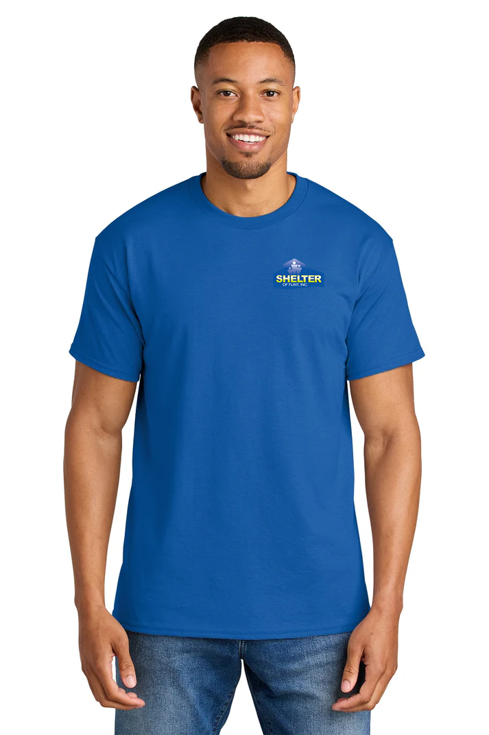 Gildan Dryblend Cotton Poly T Shirt, Royal [Shelter of Flint]