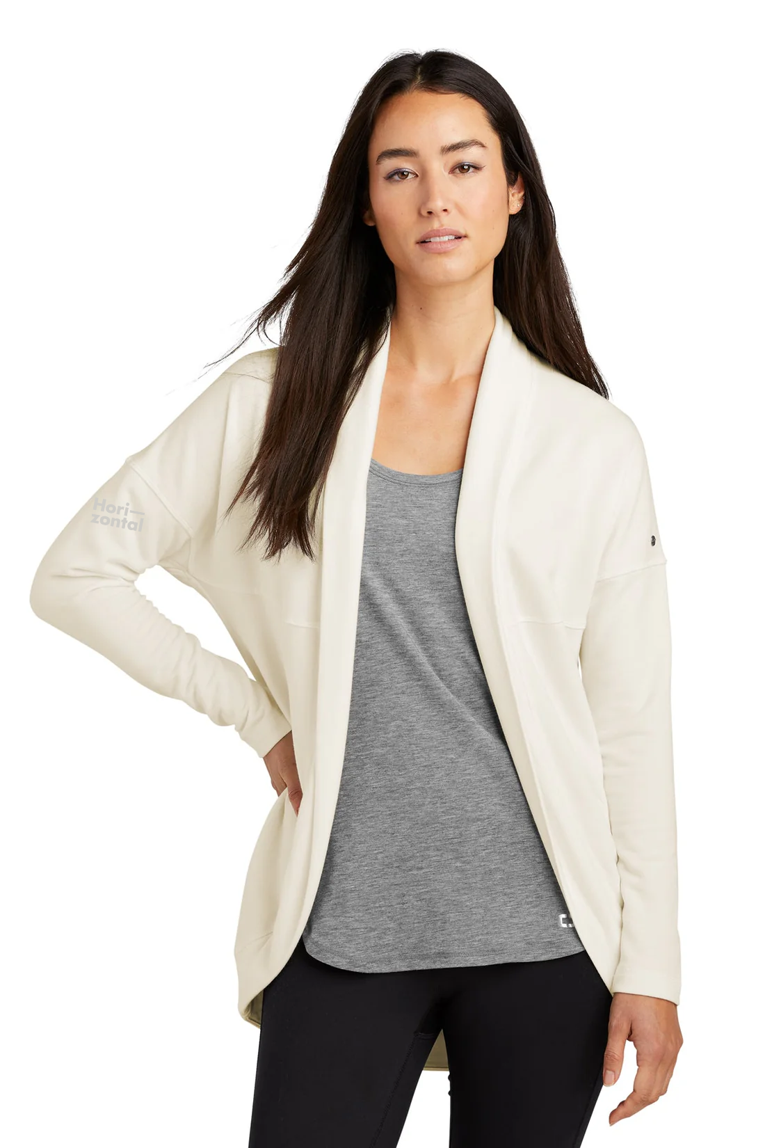 OGIO Ladies Luuma Cocoon Fleece, Ivory Snow [Horizontal Talent]