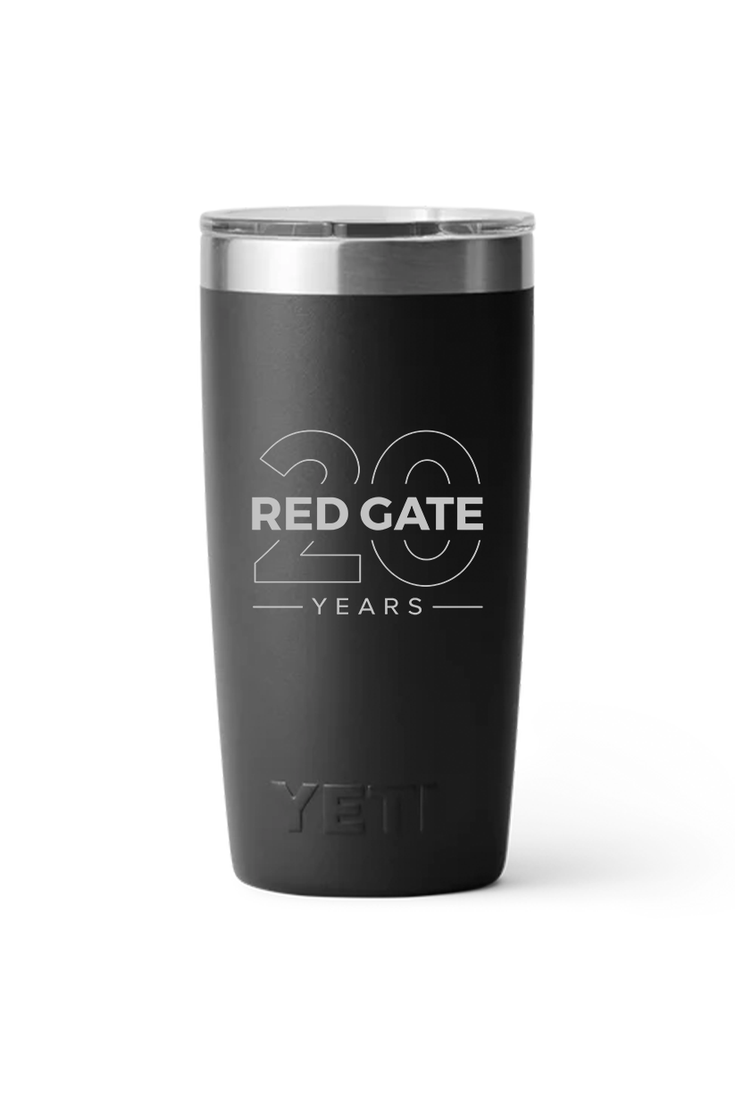 YETI 10 oz Tumbler with Magslider Lid, Black [Red Gate]