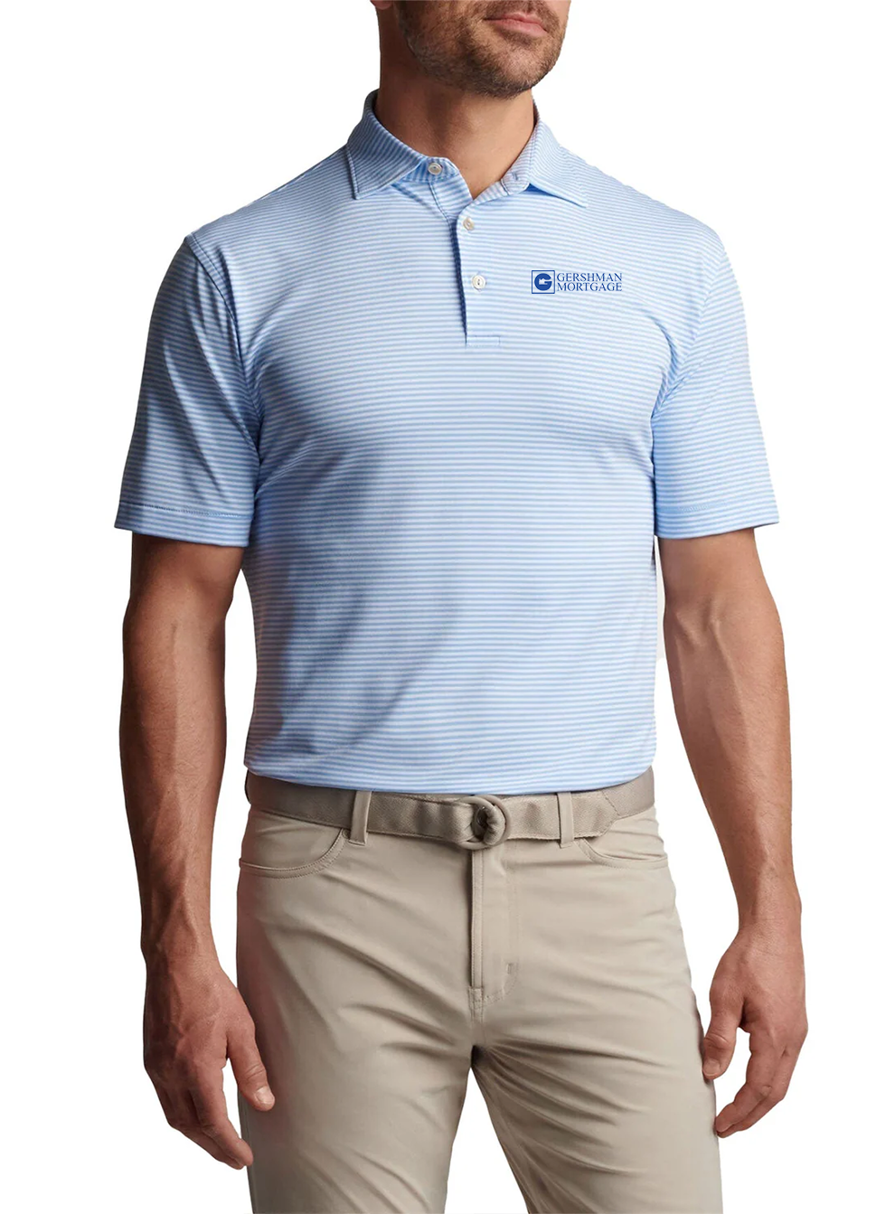 Peter Millar Hales Performance Polo, Cottage Blue [Gershman Mortgage]