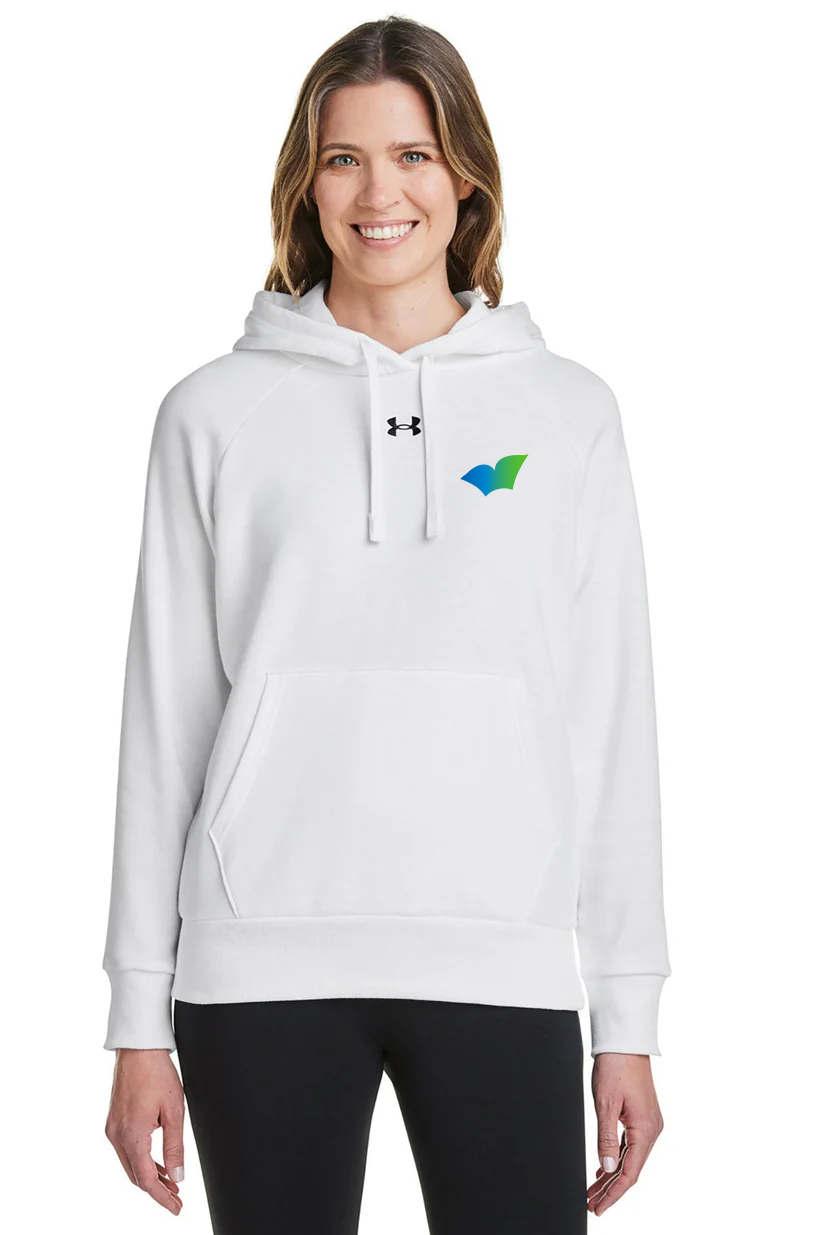 Under Armour Ladies Rival Fleece Hooded Sweatshirt, White [Better World Books]