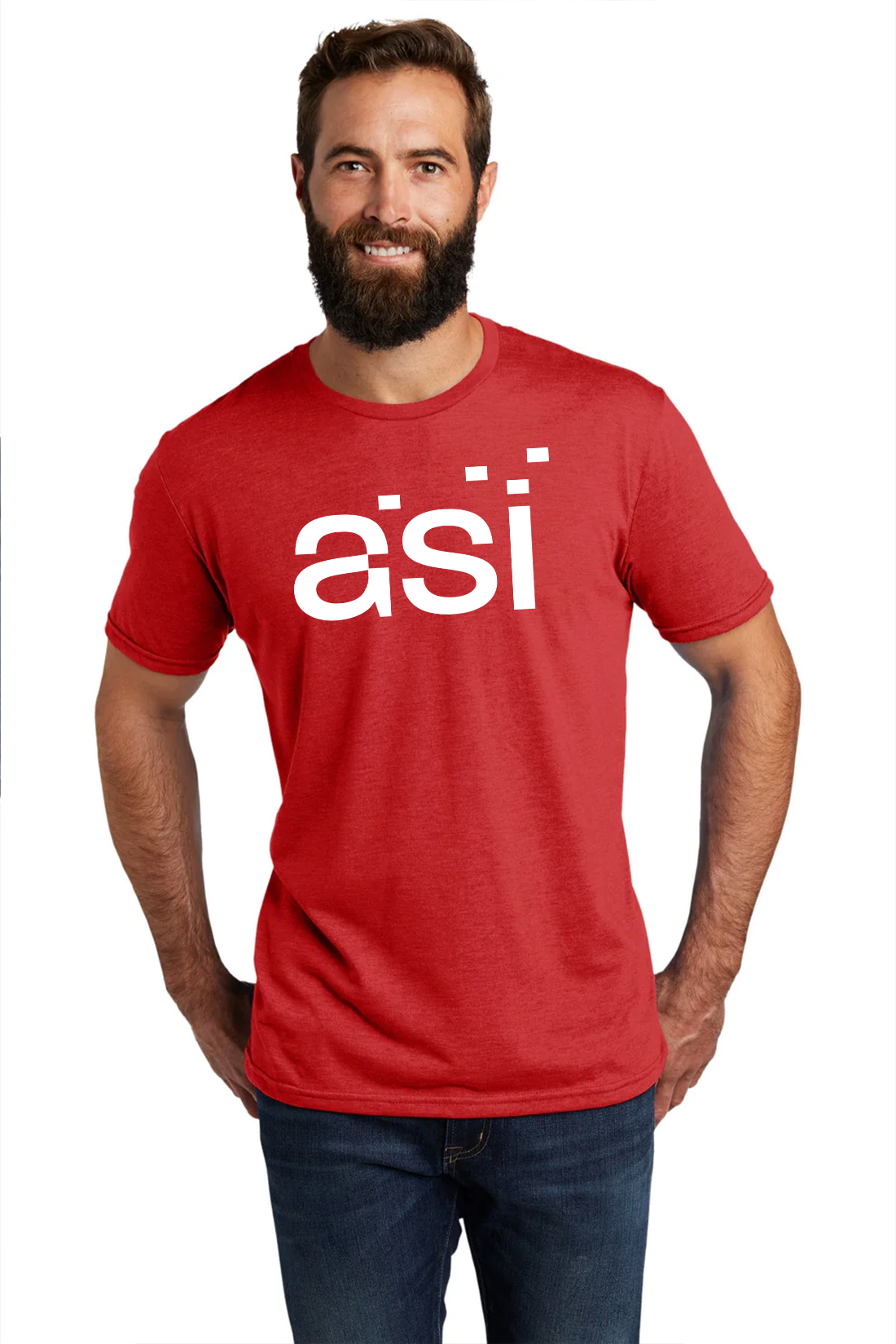 Allmade Unisex Tri-Blend Branded Tee, Rise Up Red [ASI]