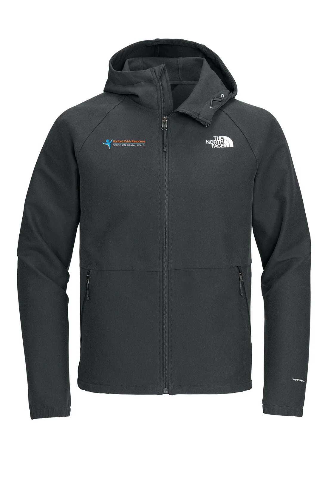 North Face Barr Lake Hooded Soft Shell Jacket, Asphalt Grey Dark Heather [Harford Crisis Response]