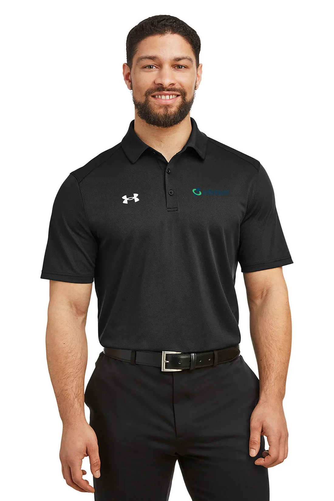 Under Armour Men's Tech Polo, Black [Infintium Inc.]