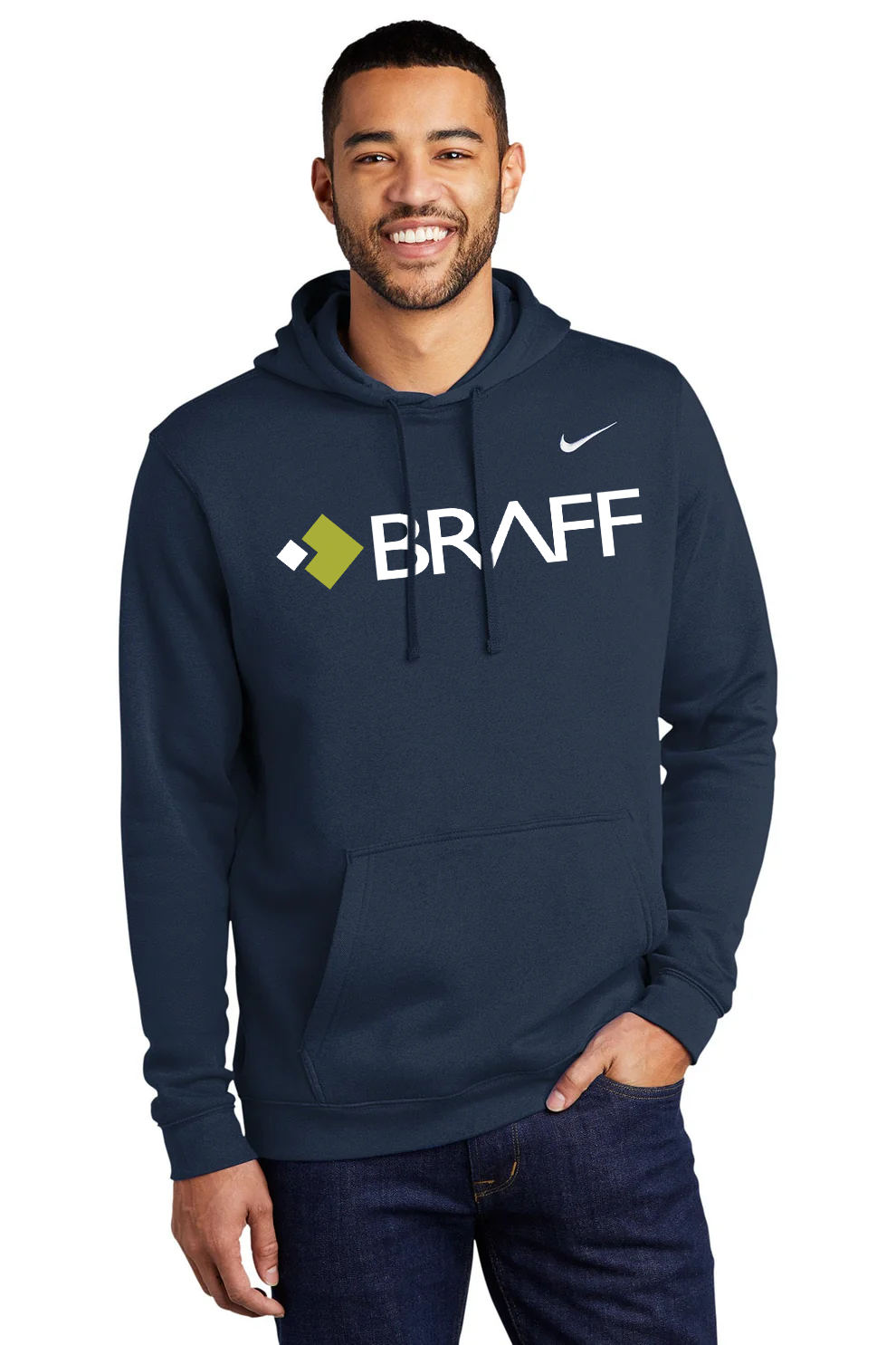 Nike Club Fleece Hoodie, Navy [The Braff Group]