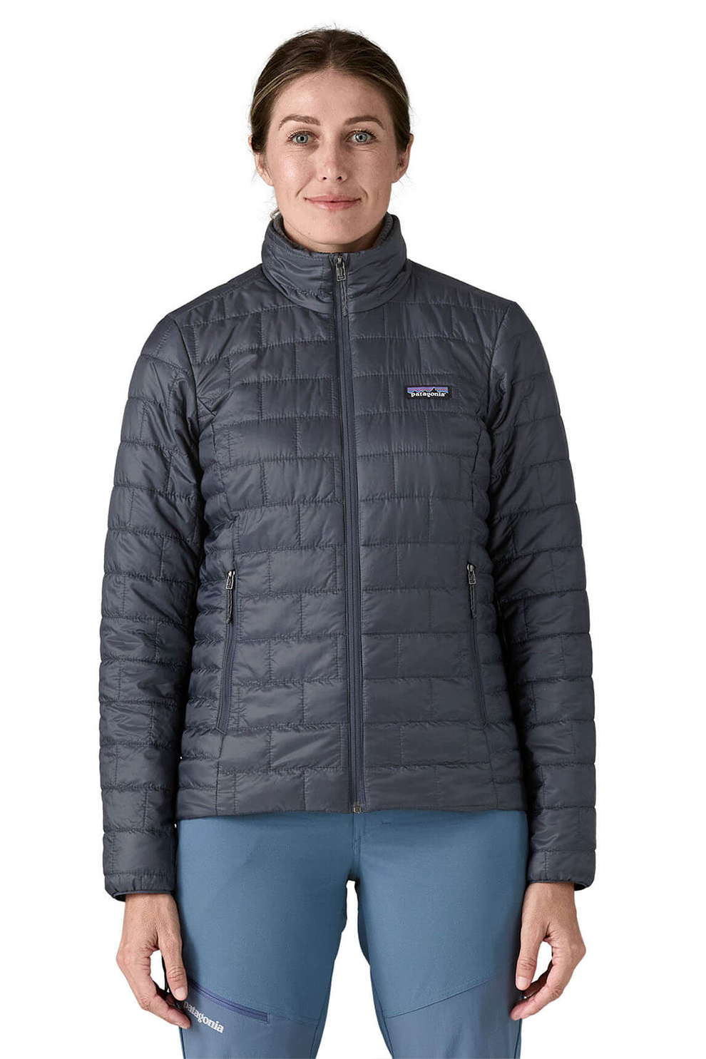 Patagonia Womens Nano Puff Custom Jackets, Smolder Blue