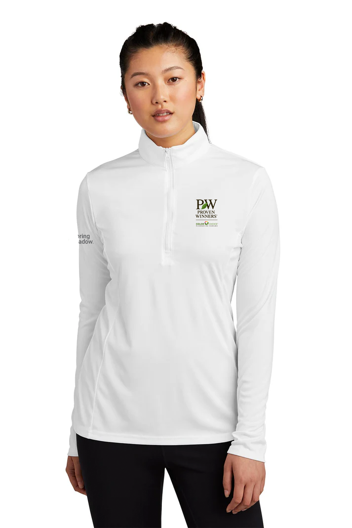 Sport-Tek Ladies PosiCharge Competitor 1/4-Zip Pullover, White [Spring Meadow Nursery]