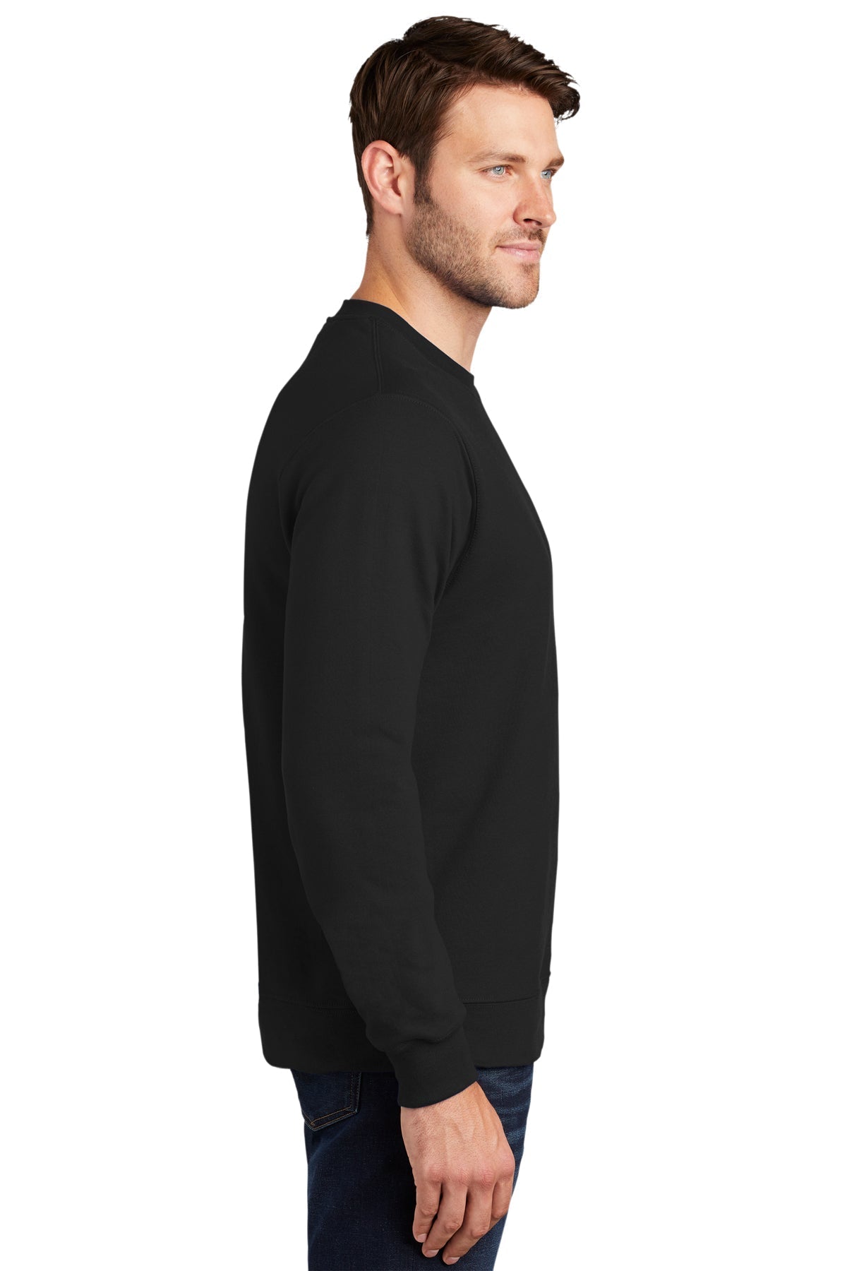 Port & Company Fan Favorite Fleece Customized Sweatshirts, Jet Black [Indiana University School of Medicine]