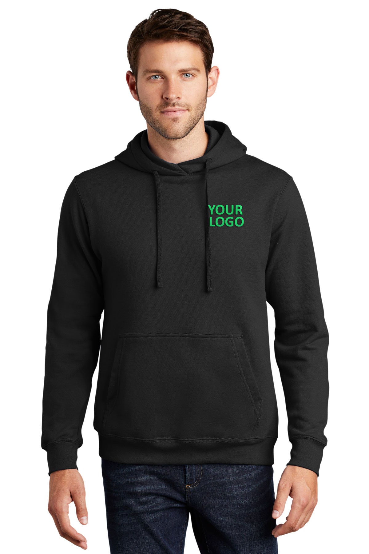 Port & Company Fan Favorite Fleece Customized Hoodies, Jet Black [BBS The Current]