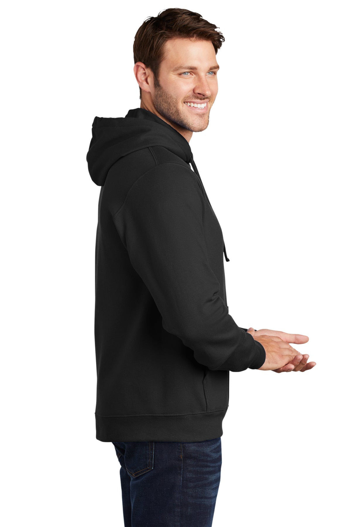 Port & Company Fan Favorite Fleece Customized Hoodies, Jet Black [BBS The Current]