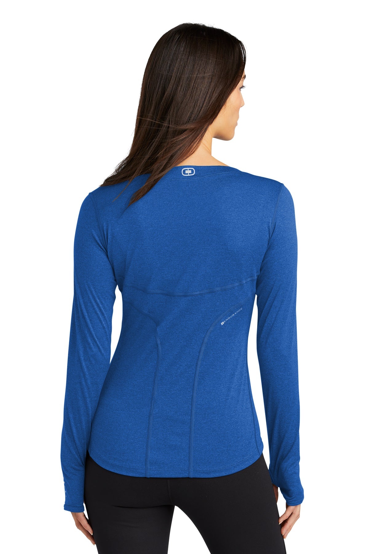 OGIO ENDURANCE Ladies Long Sleeve Pulse Custom Tees, Electric Blue [GuidePoint Security]