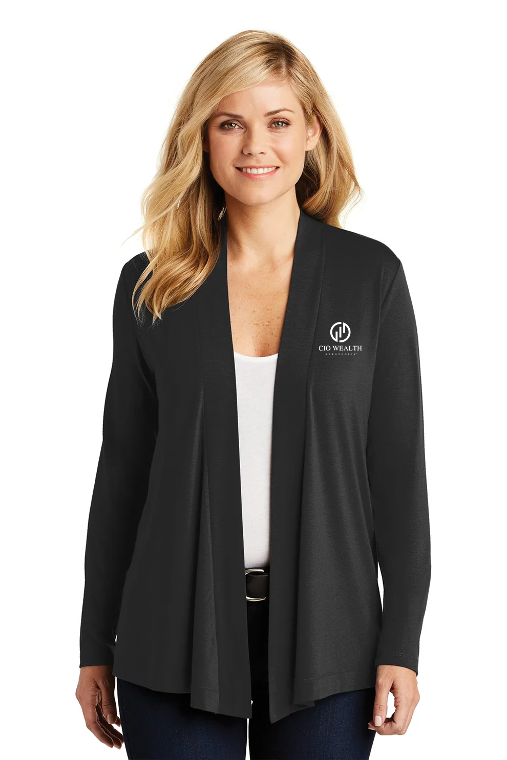 Port Authority Ladies Concept Knit Cardigan, Black [CIO Wealth Strategies]