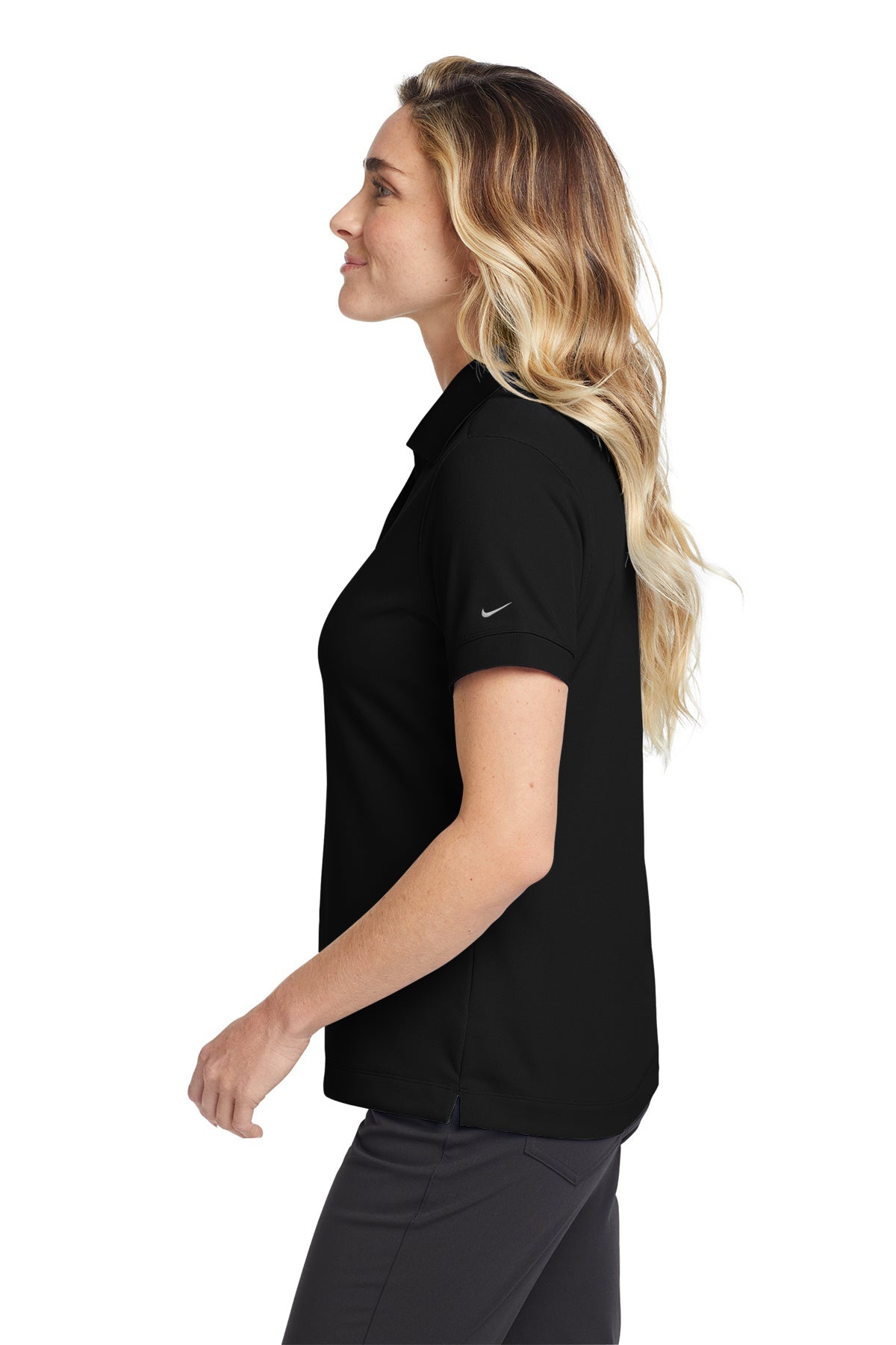Nike Ladies Dri-FIT Classic Custom Polos, Black [Ware2Go]