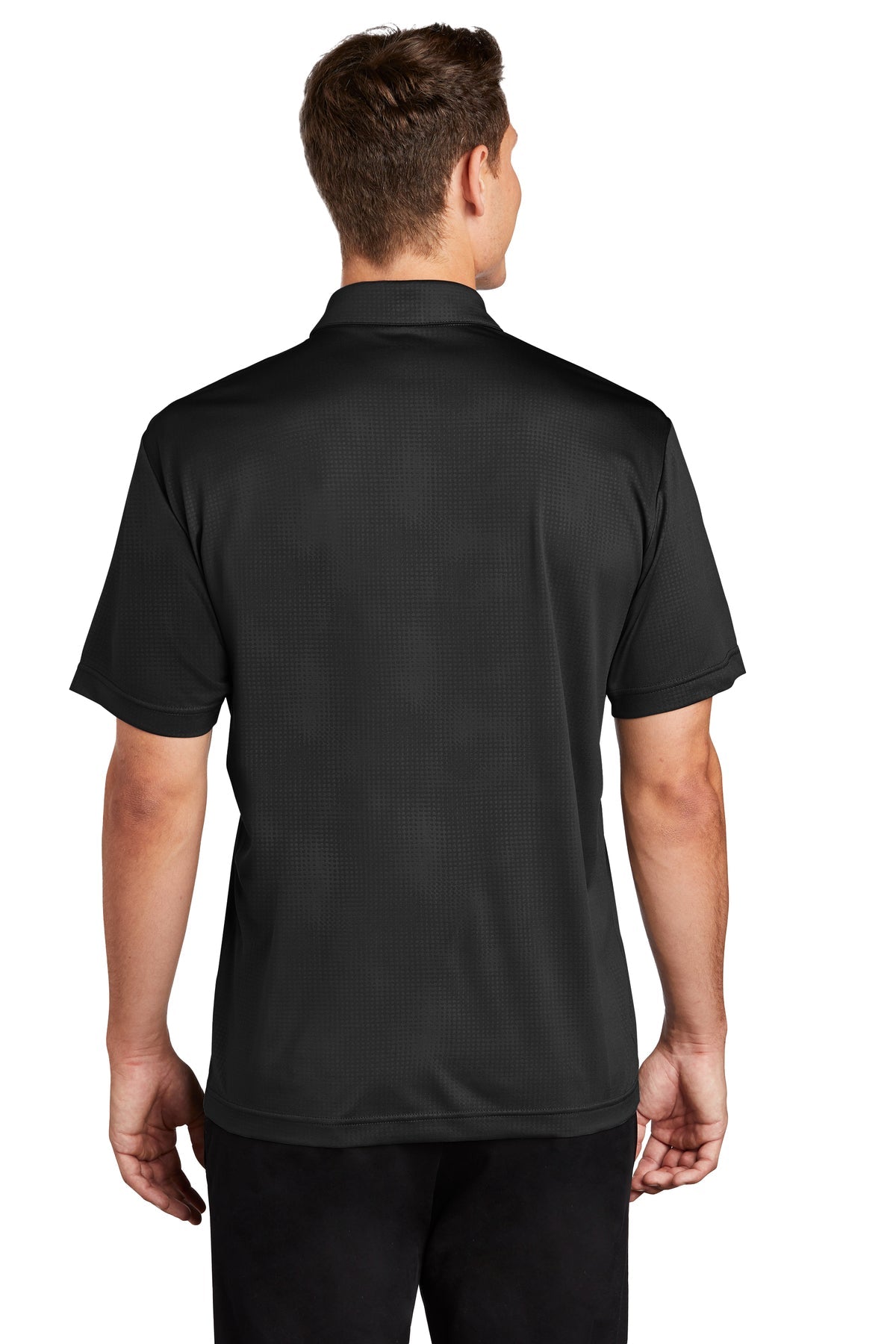 Sport-Tek Embossed PosiCharge Customized Tough Polos, Black [Infintium Inc.]