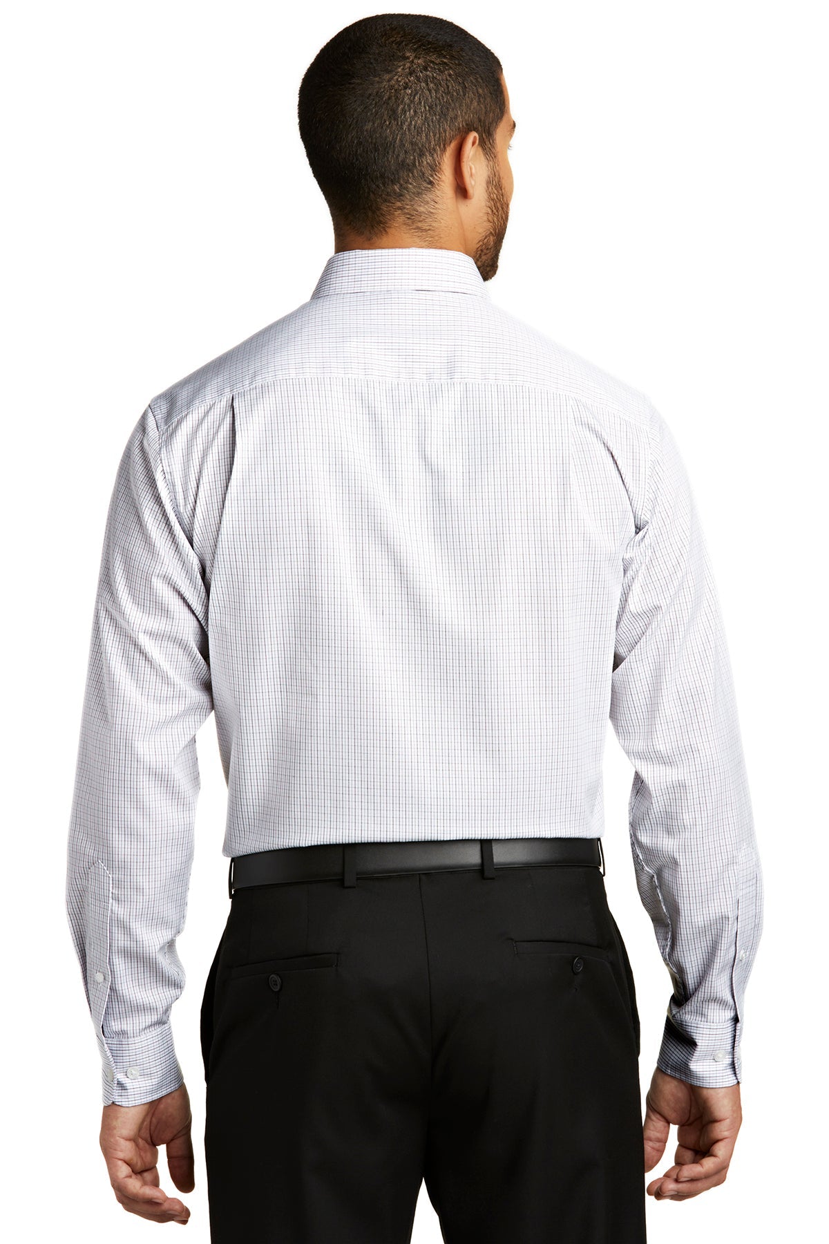 Port Authority Tattersall Easy Care Custom Shirts, White/ Dark Grey [Maine State Credit Union]