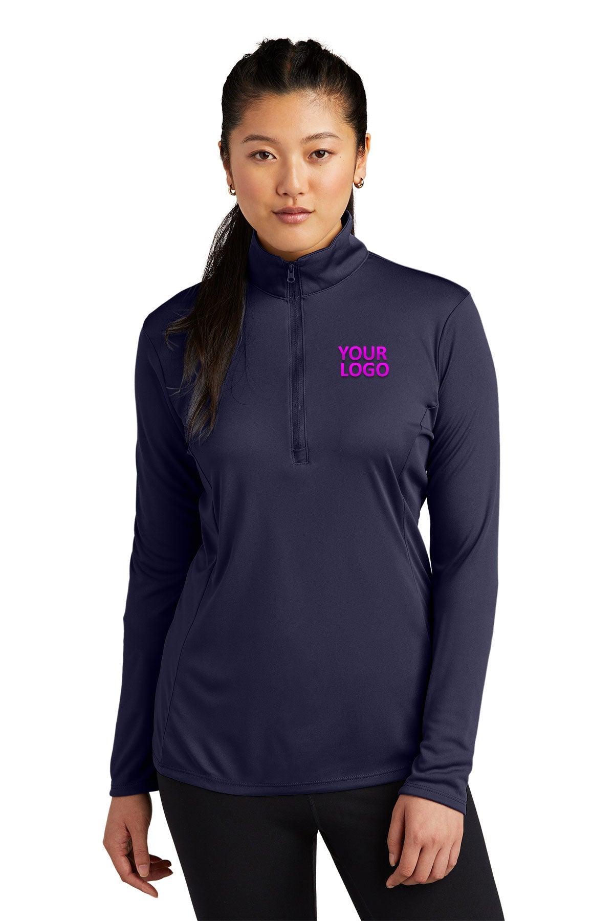 Sport-Tek Ladies PosiCharge Competitor Customized 1/4-Zip Pullovers, True Navy [Momentum Behavior Analysis]